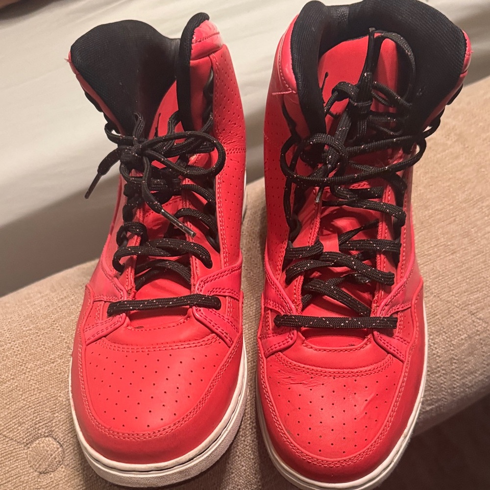 Jordan Red and Black Athletic Shoes